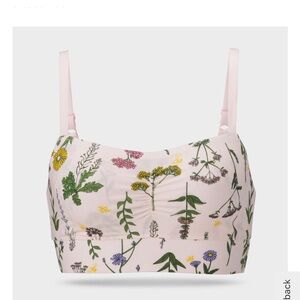 Floral Print Pink Crop Top